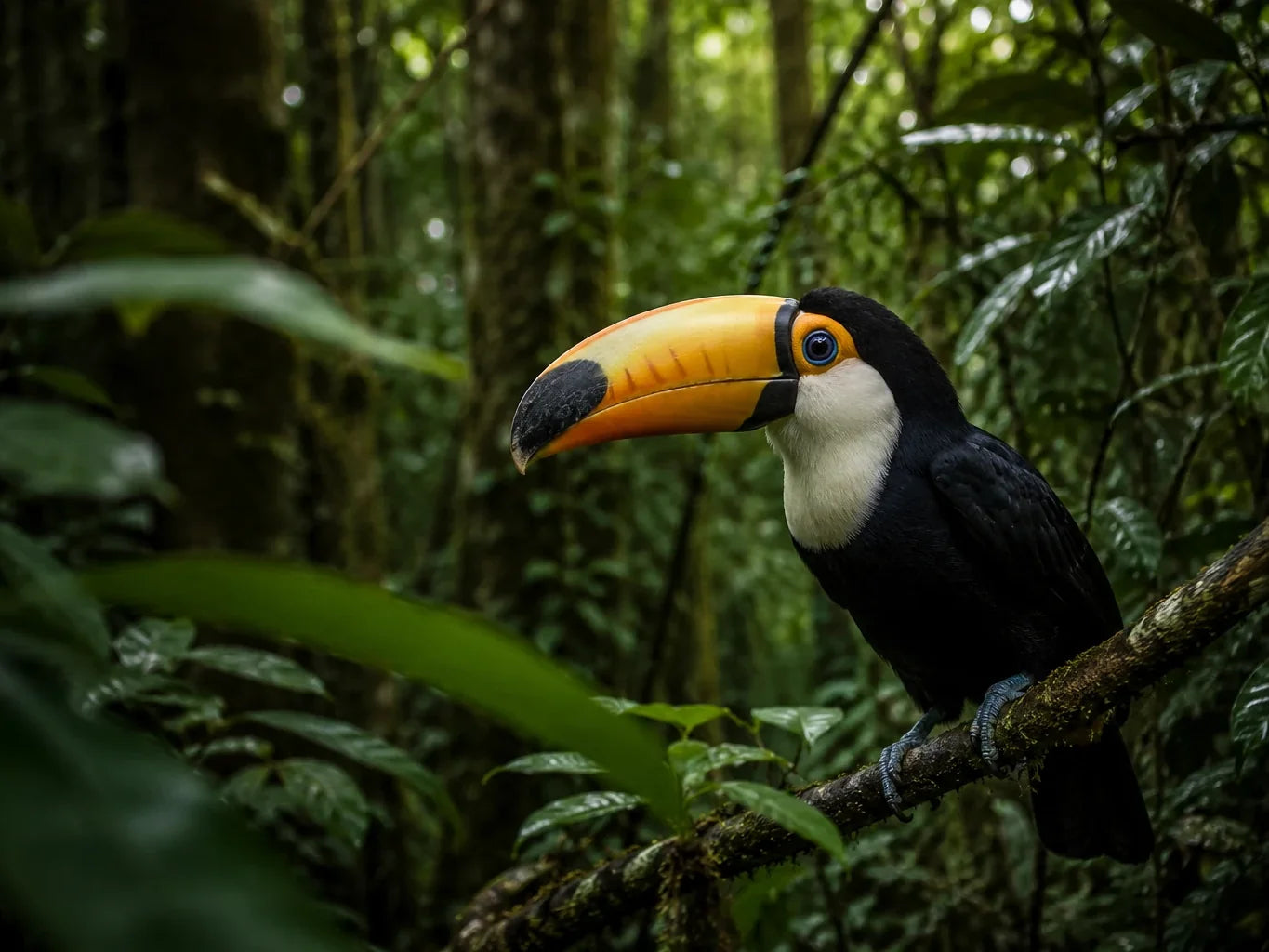 Toucan perched in the Amazon rainforest