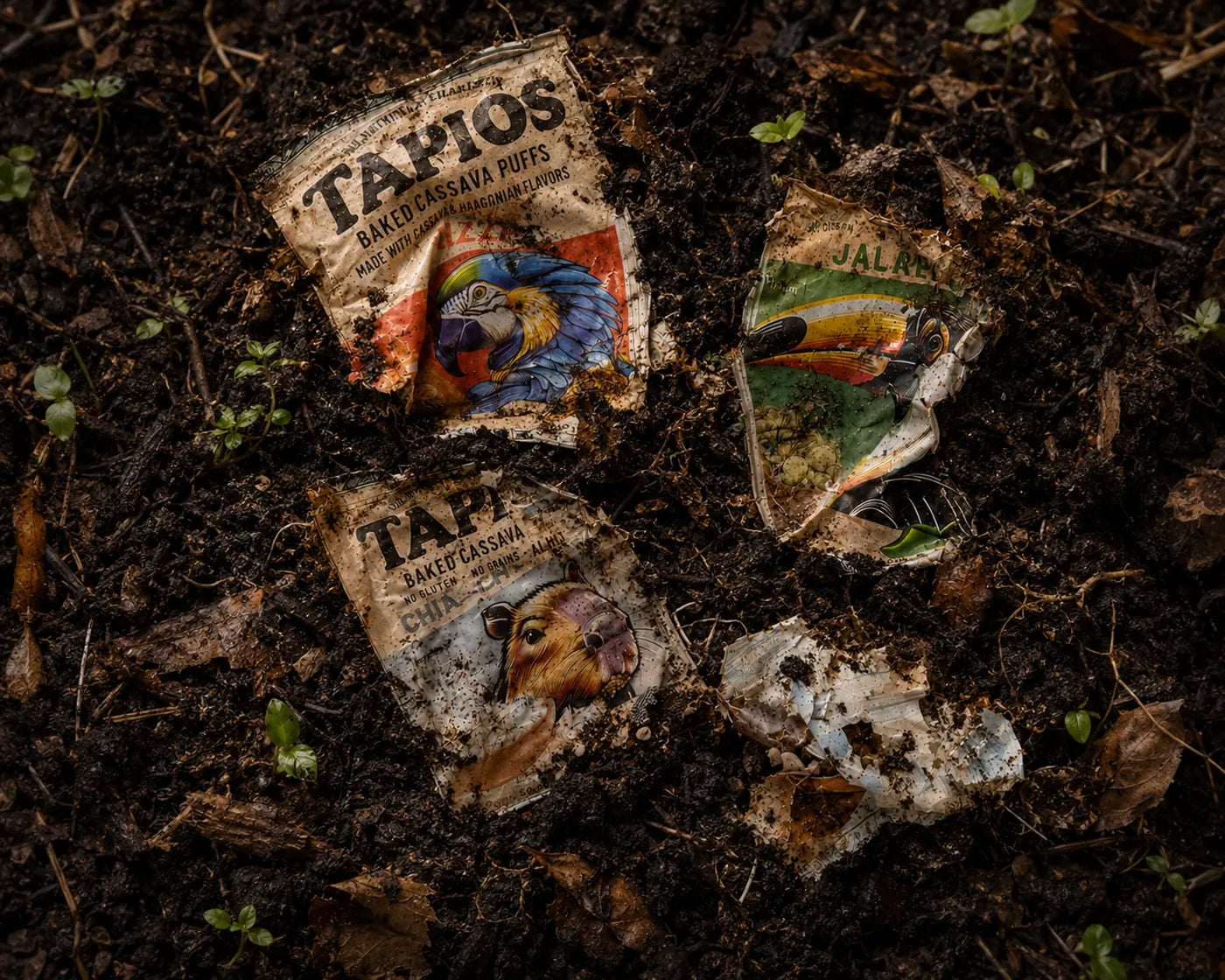 Home-compostable Tapios bag made from cassava
